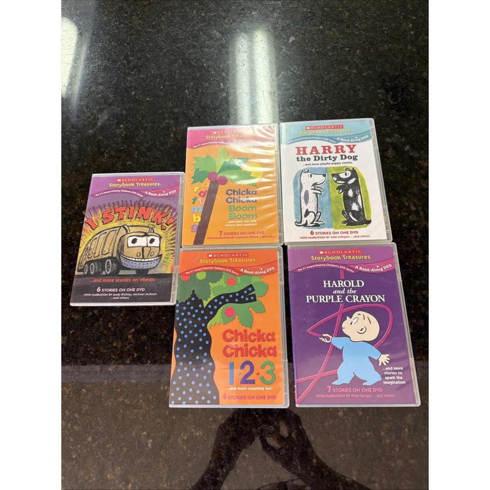 Scholastic Storybook Treasures Read Along DVDs Lot Classroom Reading Book